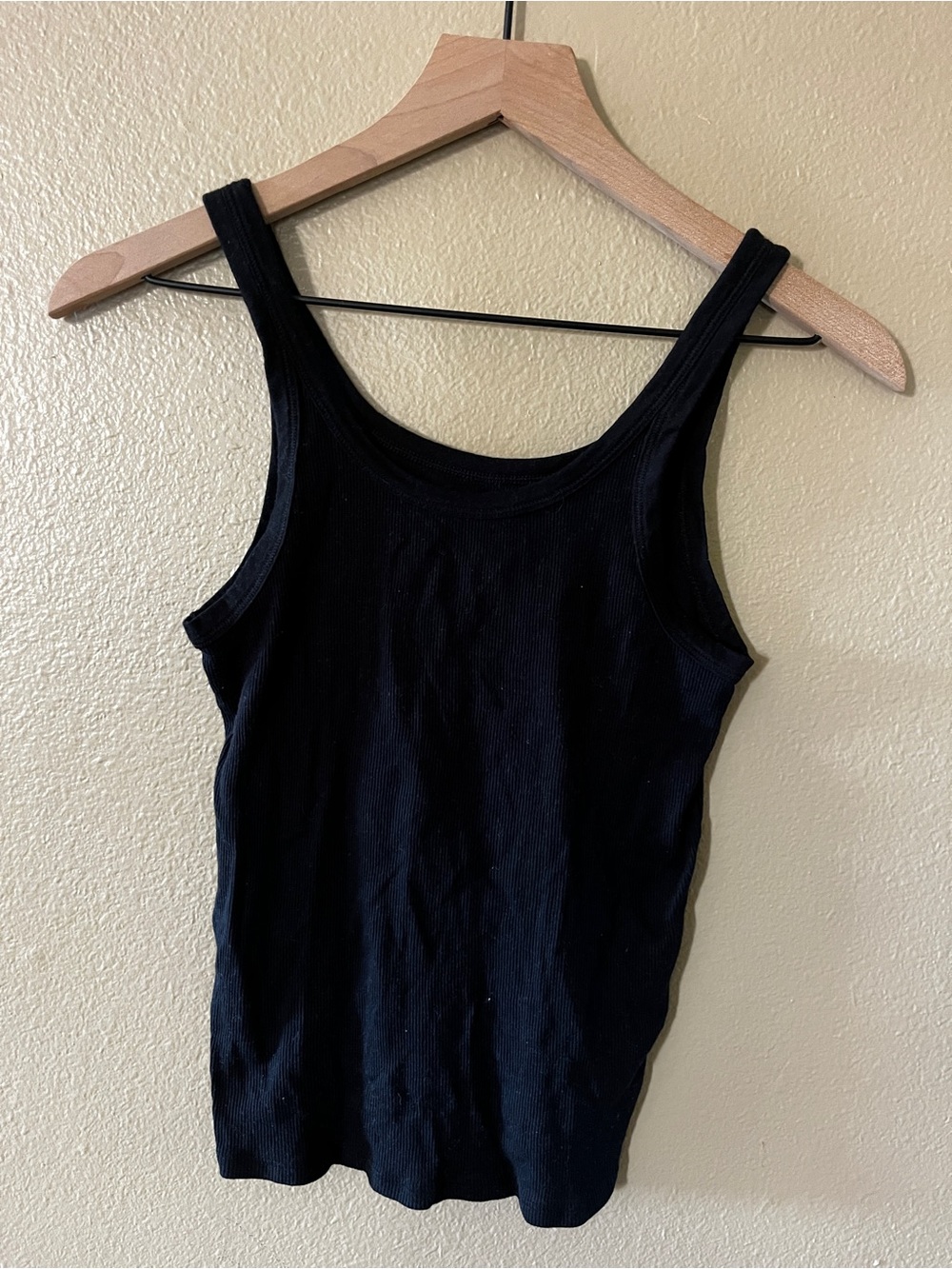 American Eagle Outfitters Black Ribbed Tank Top